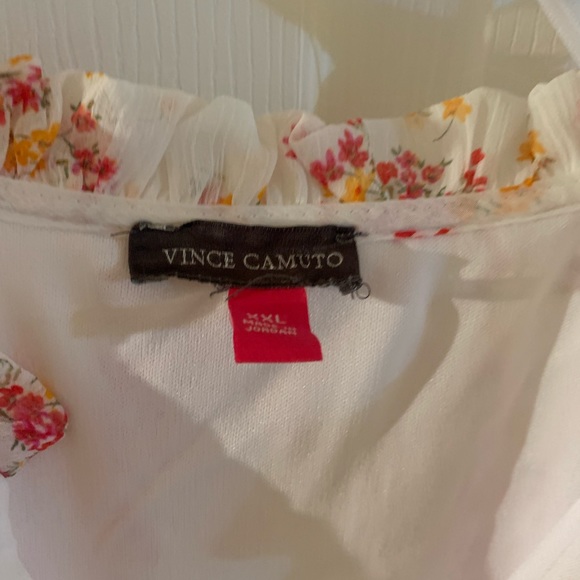 VINCE CAMUTO THREE TIER IVORY PINK GOLD DRESS, Size XXL NWT. - Picture 3 of 6